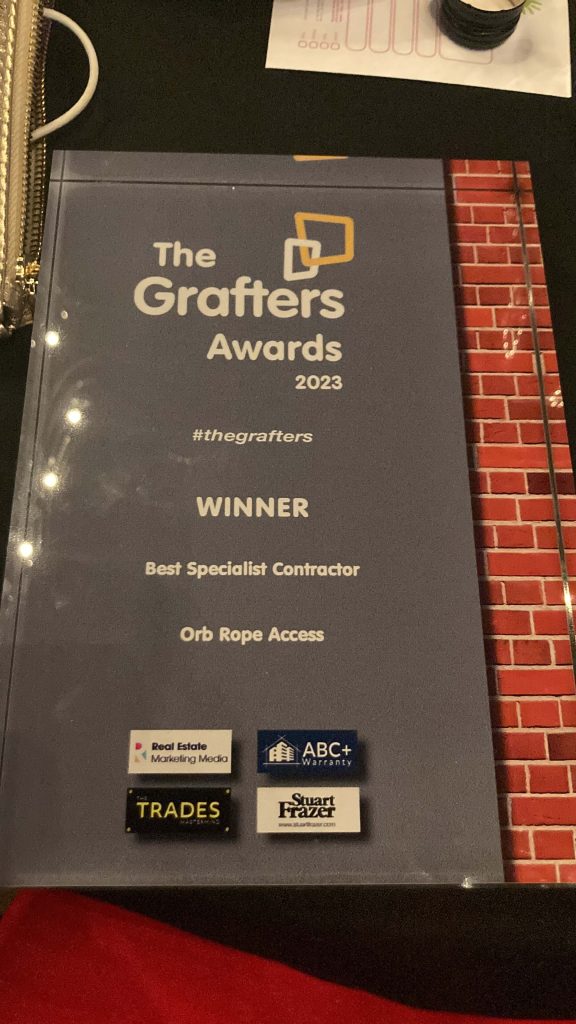 ORB Rope Access wins specialist contractor grafters awards 2023